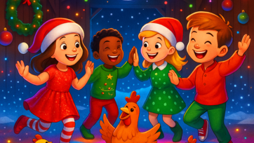 Kids Dance Party with Chickens – Jingle Bells Remix!